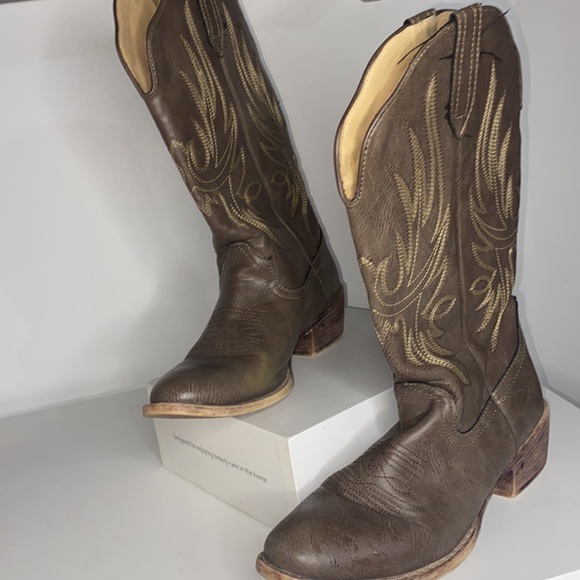 Silver Canyon | Brown Dallas | Pointed Women Western Cowgirl Boots | size 6 - Picture 5 of 15